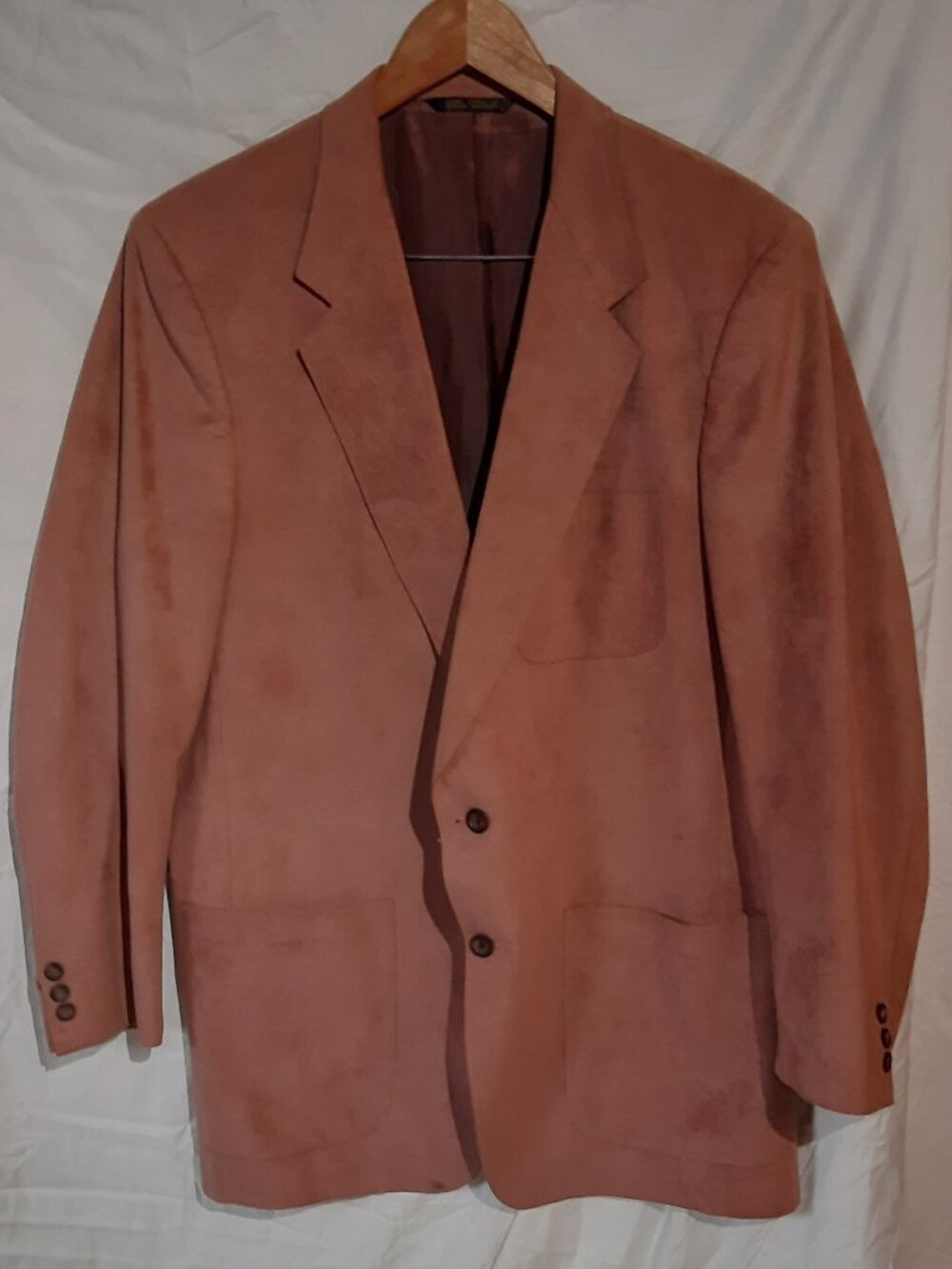 John Irwin Pink Suede-ish Sportcoat, 42R